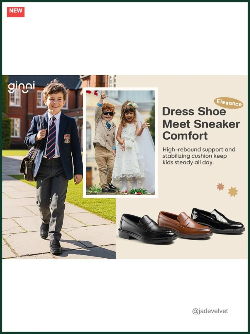 Boys Slip-On Penny Loafers with Comfort Insole, Non-Slip Sole for Formal &